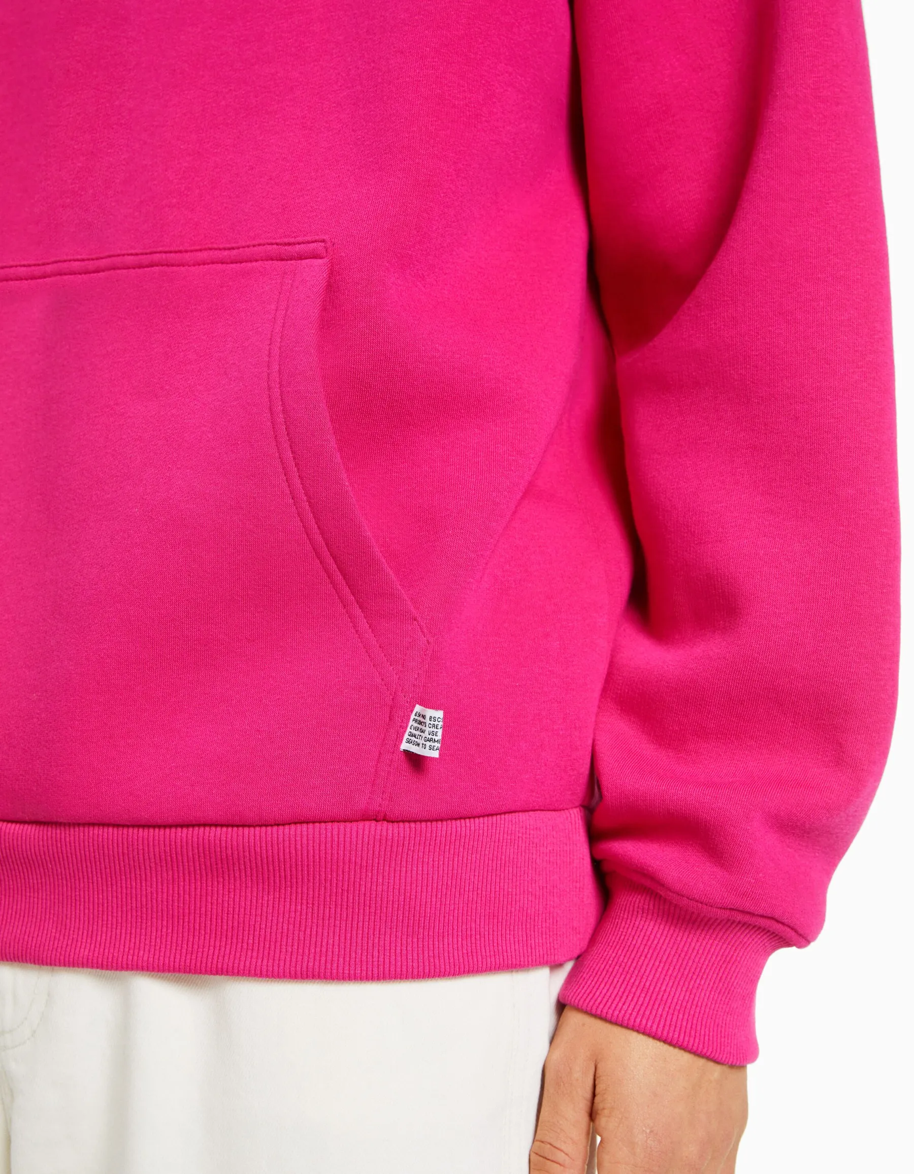 BERSHKA Sweat capuche oversize Fuchsia Best