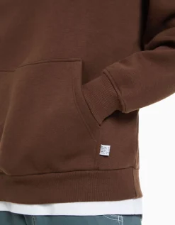 BERSHKA Sweat capuche oversize Marron Sale