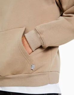 BERSHKA Sweat capuche oversize Camel Hot