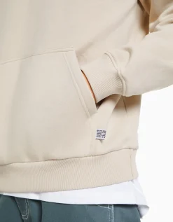 BERSHKA Sweat capuche oversize Beige New