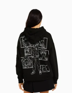 BERSHKA Sweat capuche petites oreilles TOKYO REVENGERS Noir Discount