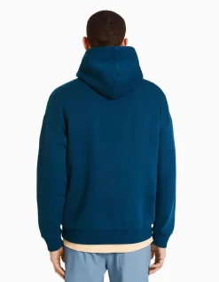 BERSHKA Sweat capuche varsity Bleu foncé Outlet