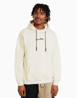 BERSHKA Sweat imprimé Rick et Morty Écru Flash Sale