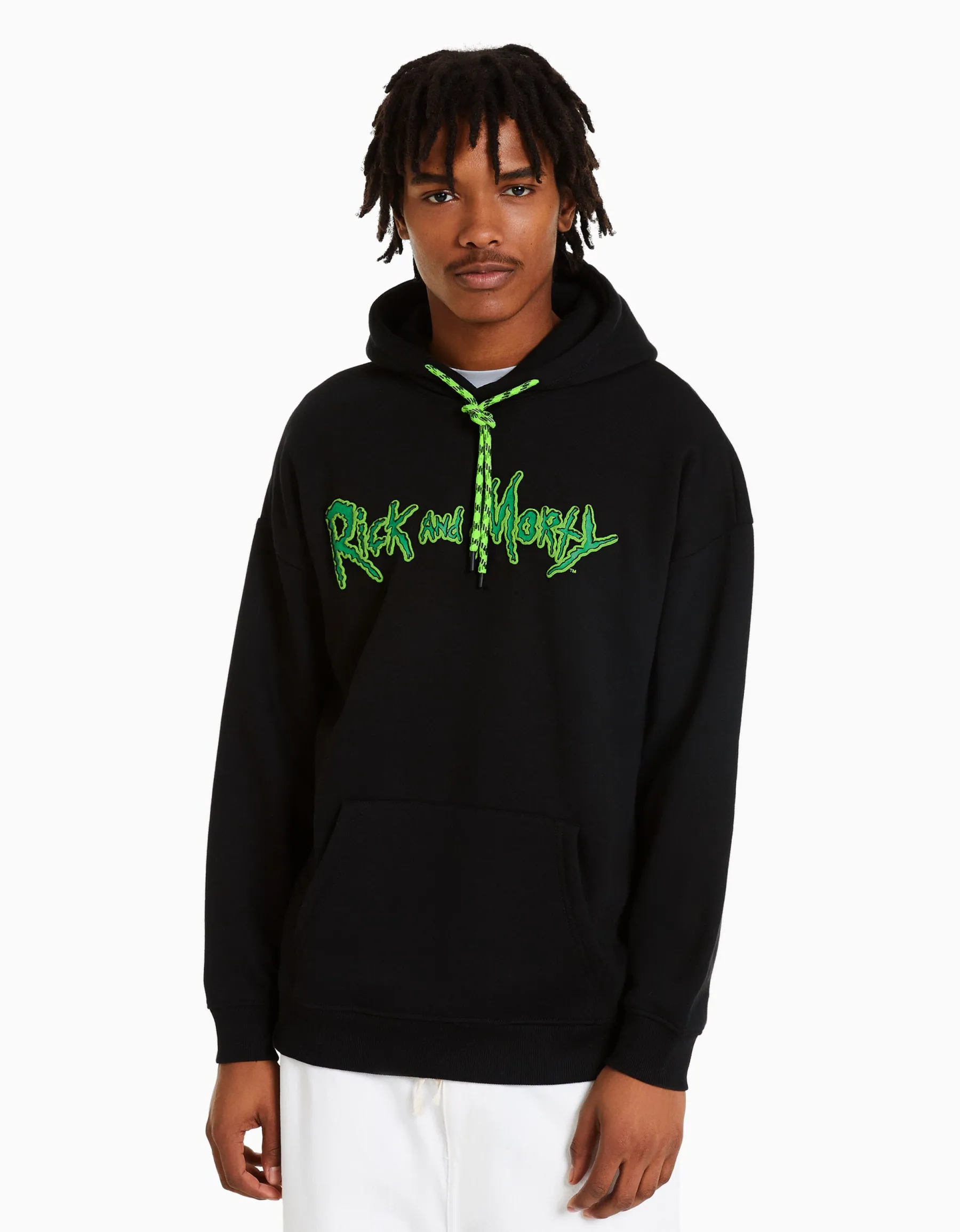 BERSHKA Sweat imprimé Rick et Morty Écru Cheap