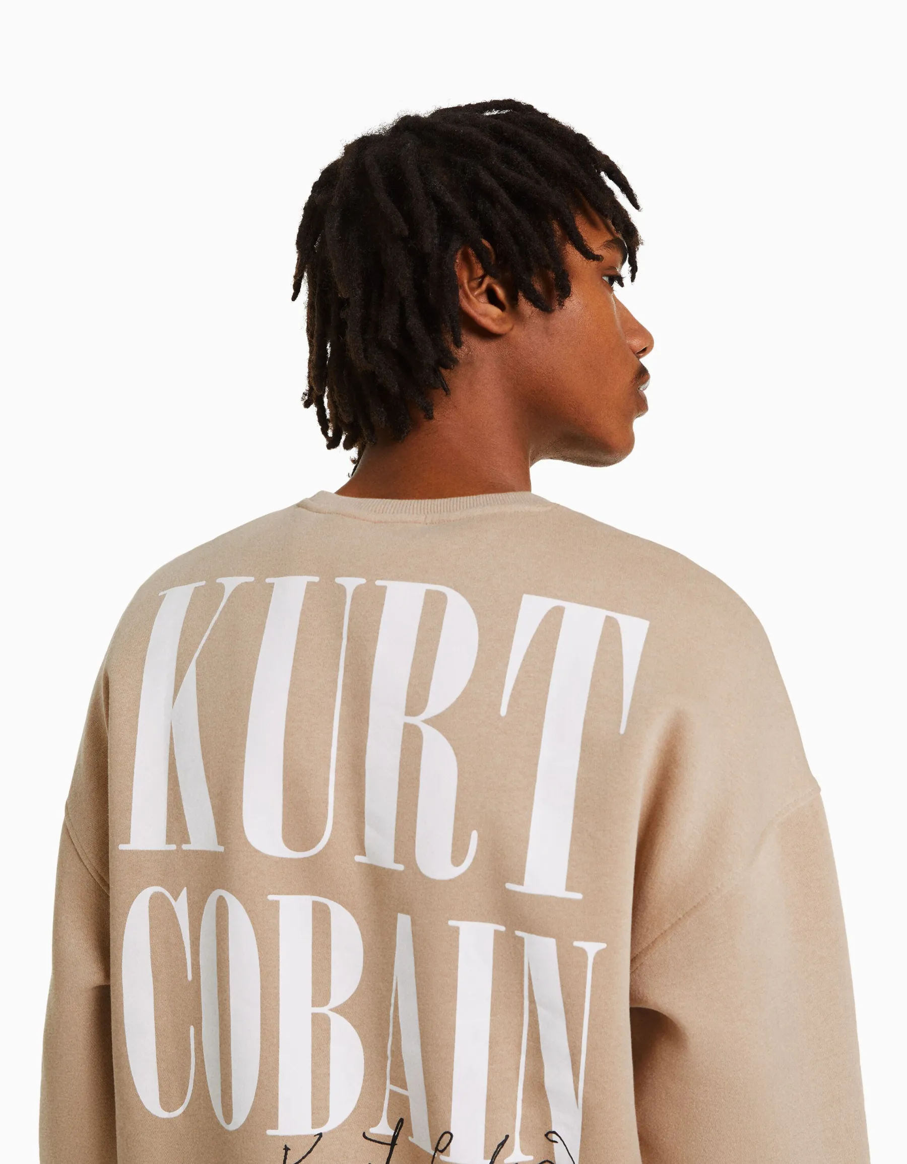 BERSHKA Sweat Kurt Cobain Camel Flash Sale