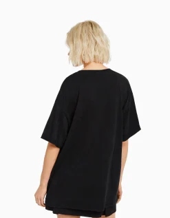 BERSHKA T-shirt manches courtes imprimé Harry Potter Noir New