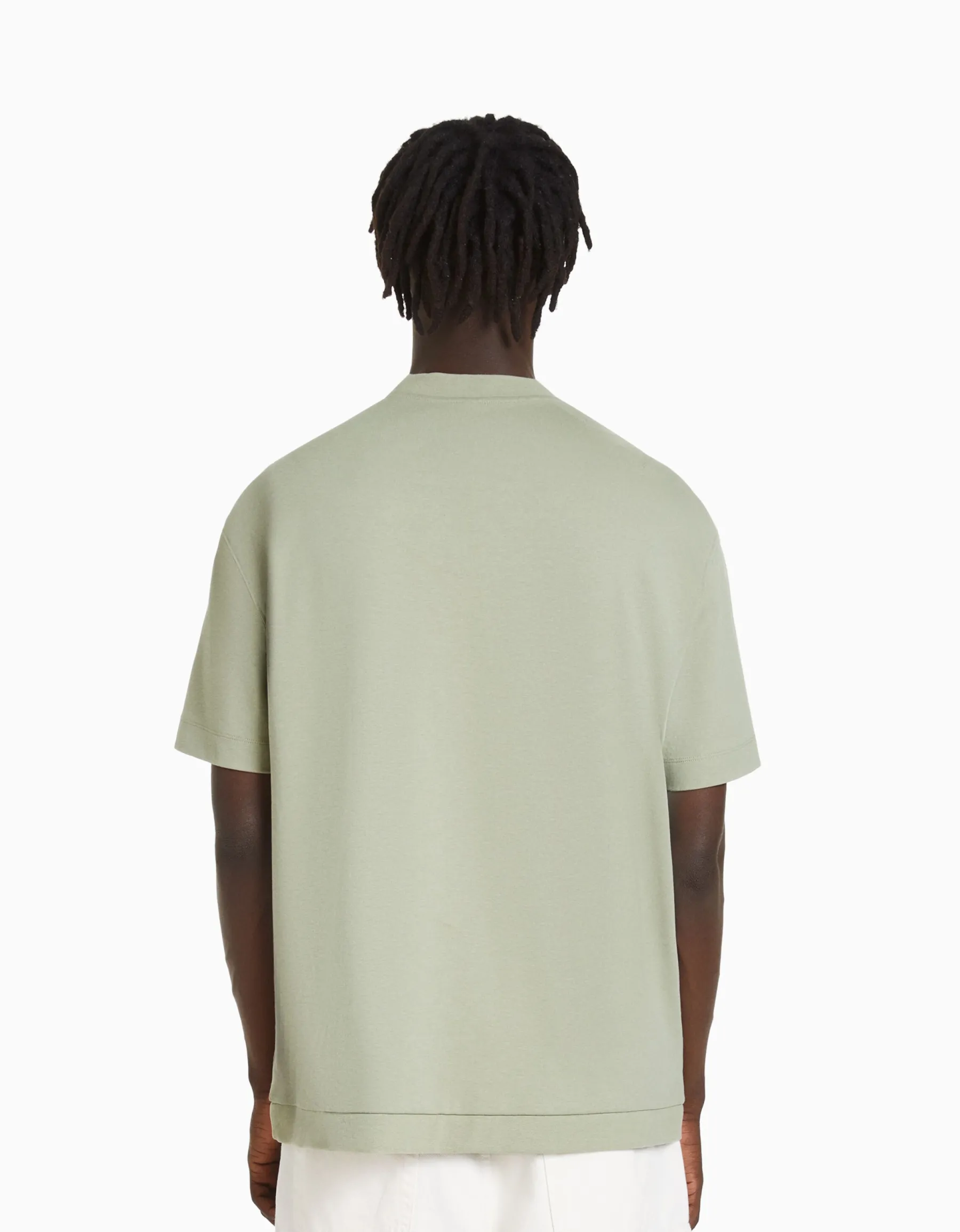 BERSHKA T-shirt manches courtes interlock Kaki Flash Sale