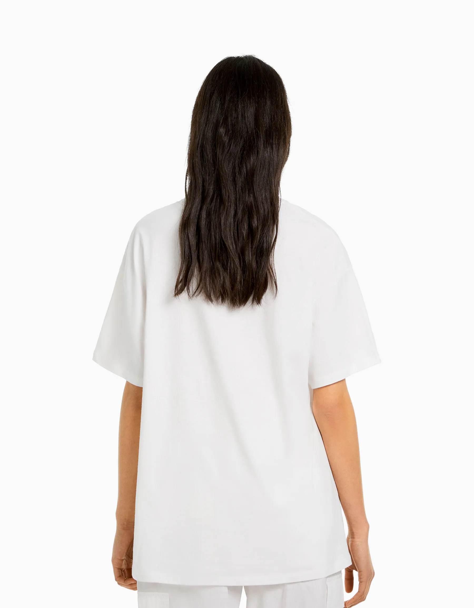 BERSHKA T-shirt manches courtes oversize imprimé TOKYO REVENGERS Blanc cassé Store