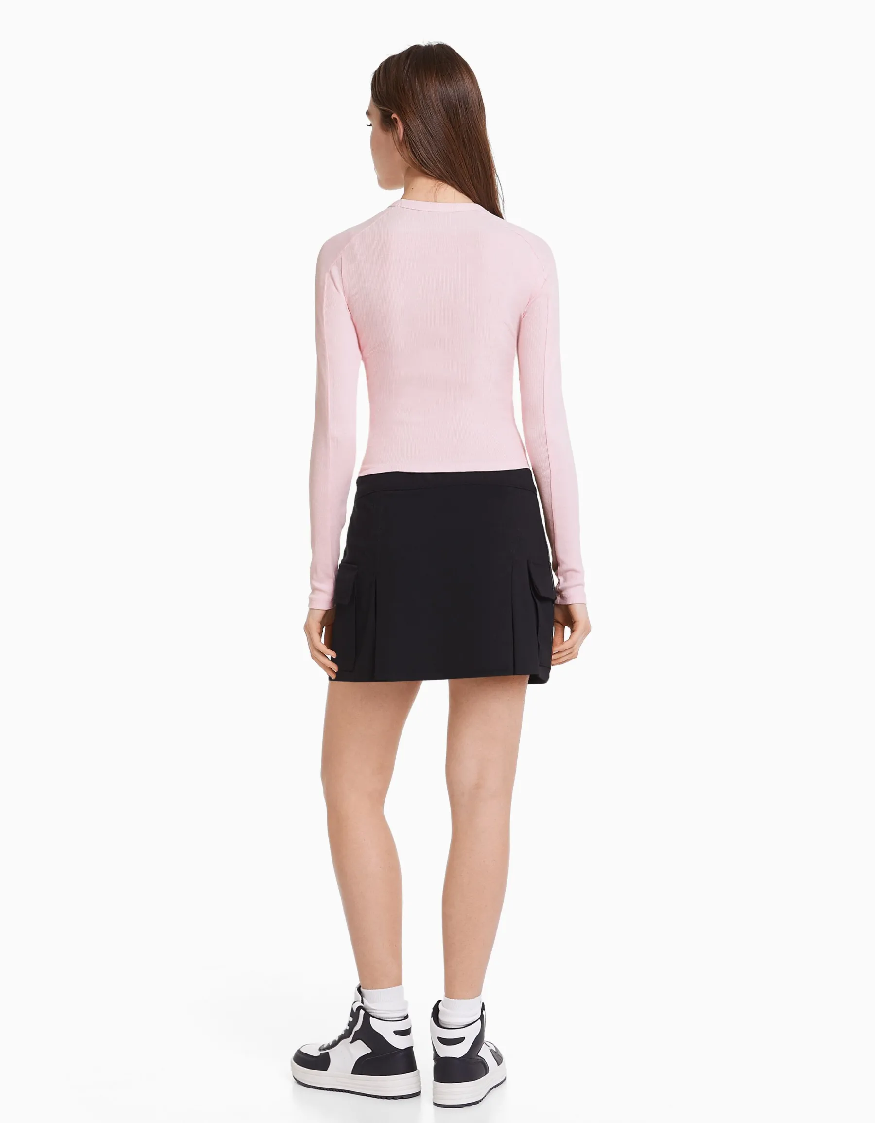 BERSHKA T-shirt manches longues imprimé anime Rose Online