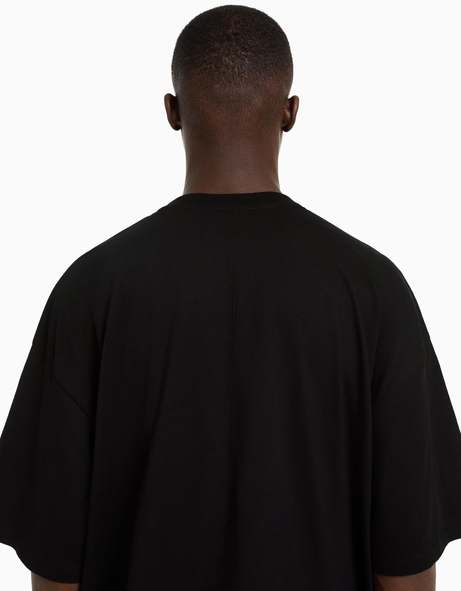 BERSHKA T-shirt oversize à manches courtes Noir Cheap