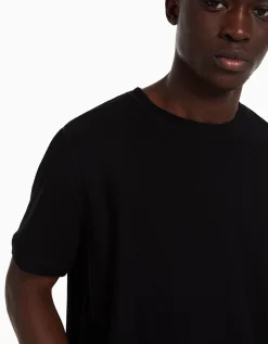 BERSHKA T-shirt texturé à manches courtes Camel Best Sale
