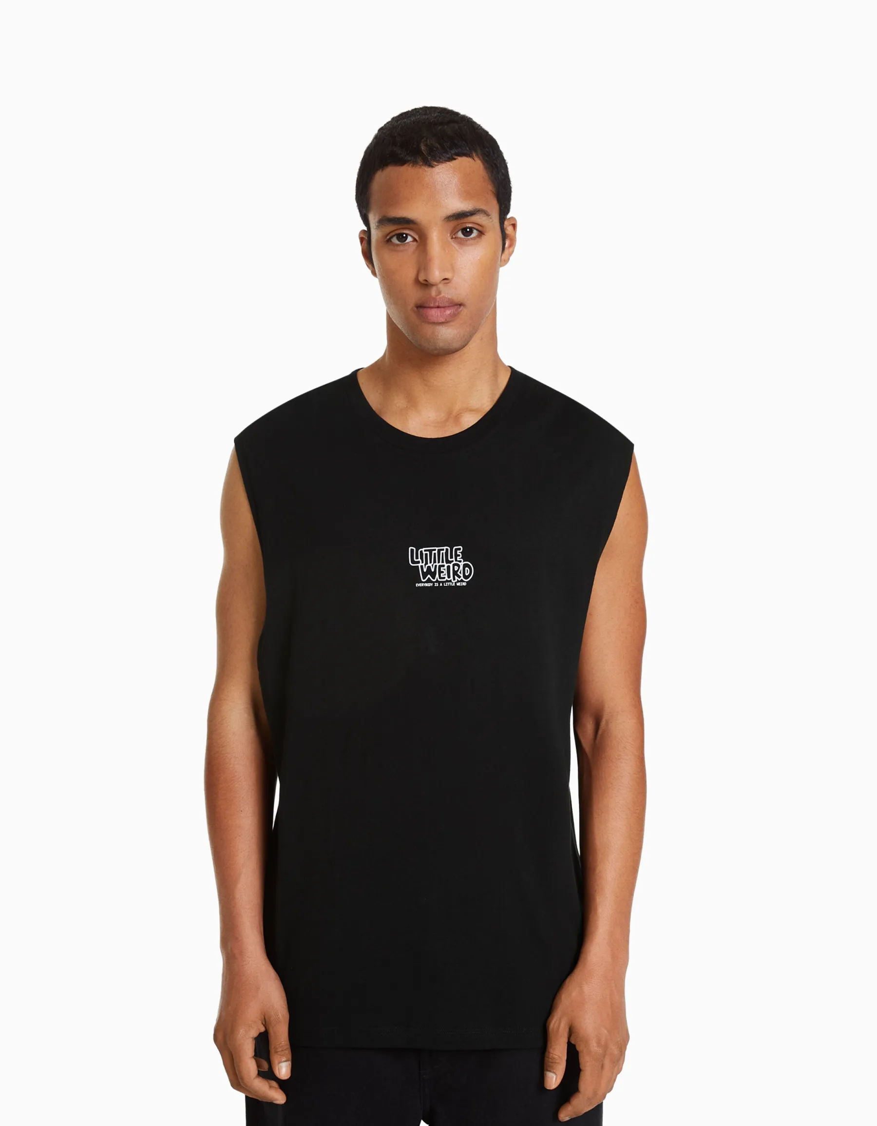 BERSHKA T-shirt workwear sans manches Blanc Cheap