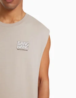 BERSHKA T-shirt workwear sans manches Blanc Outlet