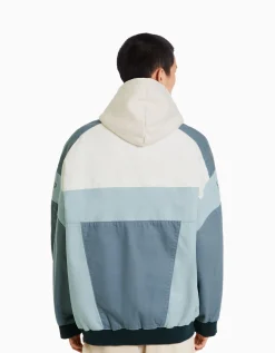BERSHKA Veste en jean racing Bleu Shop