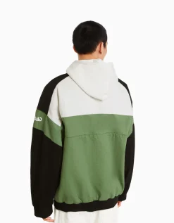 BERSHKA Veste en jean racing Vert Cheap